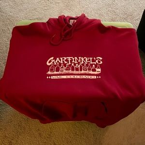 Red Garfinkel’s hoodie.